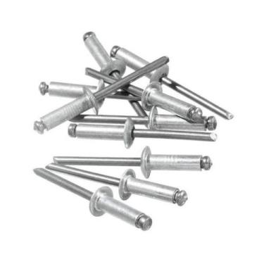 Imagem de Pacote 10 Rebite Pop Repuxo Alumínio 412 4,0 X 12mm Jomarca