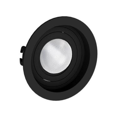 Imagem de Kit 7 Spot Embutir Redondo Recuado Par20 Preto - Save Energy