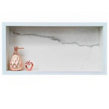 Imagem de Nicho de Porcelanato Branco Calacata Polido 60x32cm - LOMINA Smart Hom
