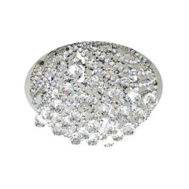 Imagem de Plafon de Cristal Legitimo Redondo 30cm Sala Quarto Corredor Living Lo