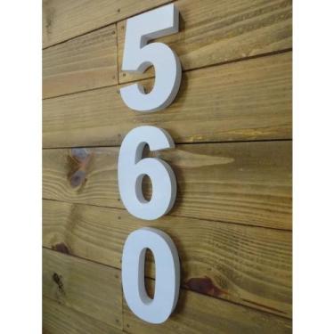 Imagem de Número Residencial Em Abs 10cm 3d Caixa Alta -branco - Lubian, 1