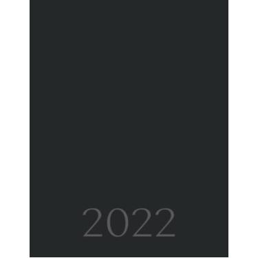 Imagem de 2022: Der Große Kalender 2022 I A4 I 1 Seite/Tag mit Zeiteinteilung I 400 Seiten I Timer I Terminplaner I Schwarz Grau