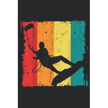 Imagem de Kiteboarding Kitesurfing Retro Vintage Nice: Lined Journal Notebook To Do Schedule, Medium 6x9 Inches, 100 Pages, Printed Cover
