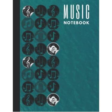 Imagem de Music Notebook : Pangong Lake: Wide Staff Blank Manuscript Paper * 13 Staves per page * 8.50" x 11" * 102 Pages (Music book series)