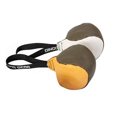 Imagem de Brinquedos para cães Dingo Gear para filhotes, bolas de couro com alça, brinquedos de enriquecimento estimulantes em atividades ao ar livre para cabo de guerra, bola de brinquedo K9 Tug para