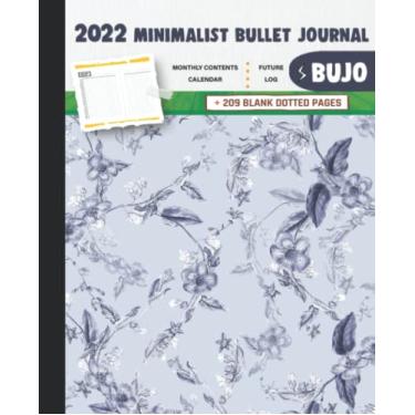 Imagem de 2022 Minimalist Bullet Journal/BUJO with Beautiful Flower Marble Art Cover: Basic Bujo | Classic Bullet Journal Help You Organize Your Life With A ... And Dotted Pages | 240 Pages | 7.5 * 9.25