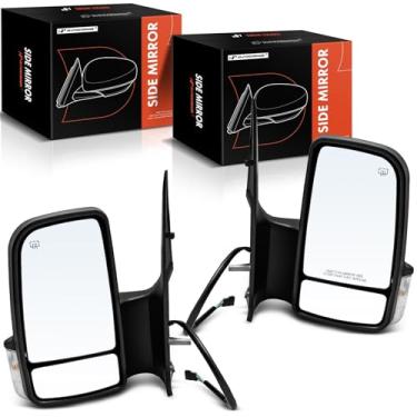 Imagem de A-Premium Par (2) espelhos retrovisores elétricos do lado do motorista e do passageiro - compatível com Mercedes-Benz Sprinter 2500 3500 2010-2018 - Espelho retrovisor externo externo dobrável manual