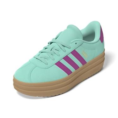 Imagem de adidas Tênis infantil unissex Vl Court Bold, Flash Aqua/Purple Burst/Gum, 4 Big Kid