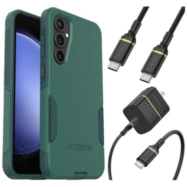 Imagem de OtterBox Capa para Galaxy S23 FE (apenas) série Commuter - Get Your Greens - fina e resistente - compatível com bolso - com proteção de porta - Kit de carregamento de parede USB-C para USB-C, 20 W -