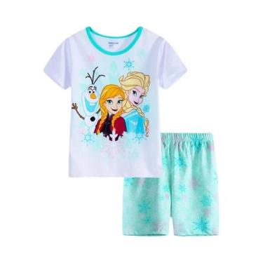 Imagem de Conjunto de Pijamas de Algodão para Meninas - Verão - Elsa e Minnie - 