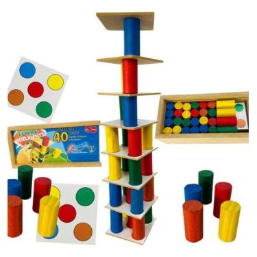Imagem de Jogo Torre Inteligente Brinquedo Educativo Pedagógico Lúdico - zaramel
