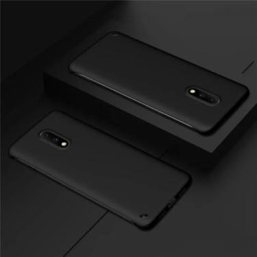 Imagem de Capa de telefone fina sem moldura para OnePlus 11 10 9 9R 8 8T 7T 7 Pro ultrafina cor doce fosca capa traseira de plástico rígido, preta, para OnePlus 7T