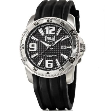 Imagem de Relógio Masculino Everlast Preto À Prova D`Água 100 M E189