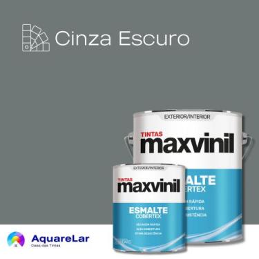Imagem de Esmalte Cobertex Maxvinil Brilhante, CINZA ESCURO, 900ML