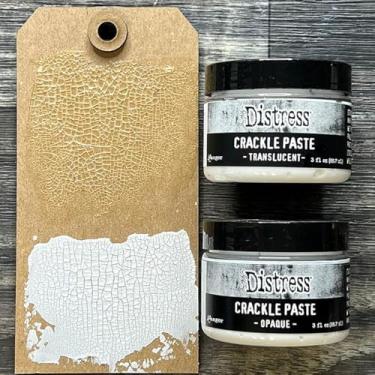 Imagem de Conjunto de pacotes - Tim Holtz Distress® Crackle Paste translúcido e opaco, 85 g cada TDA79651 e TDA71303 e