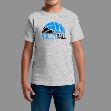 Imagem de Camisa Básica Casual Gola Redonda Volley Somb - RodLiwes, Cinza, 14