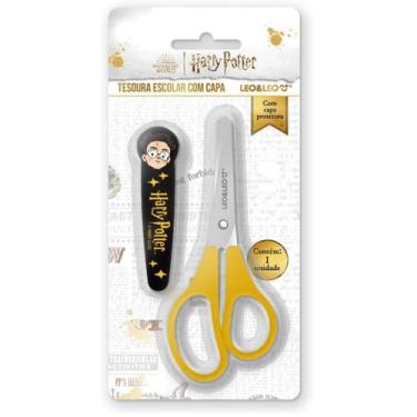 Imagem de Tesoura Escolar Estampada Com Capa Harry Potter 10213 - Leonora