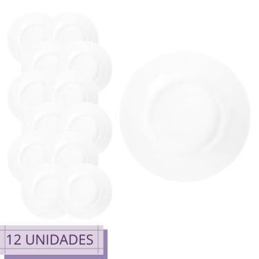 Imagem de Jogo 12 Pratos Temperado Sobremesa Menu 19cm Restaurante - NADIR FIGUE