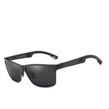 Imagem de Óculos de sol polarizados quadrado unissex metal frame  retro - KINGSE