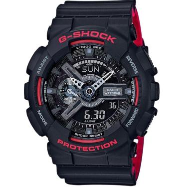 Imagem de Relógio CASIO G-SHOCK masculino black & red GA-110HR-1ADR