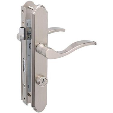 Imagem de Wright Products - Serenade Mortise Keyed Lever Mount Latch with Deadbolt for Screen and Storm Doors, Satin Nickel