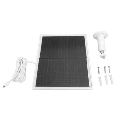 Imagem de 10W Painel solar de silício de alta eficiência de alta eficiência para câmera de segurança Câmera de câmera externa com carregador solar com porta Micro USB de suporte para