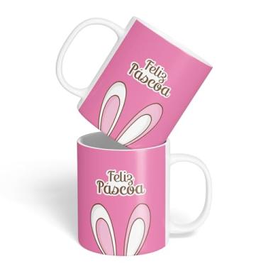 Imagem de Caneca Cerâmica - Páscoa - Orelha do Coelho - Rosa