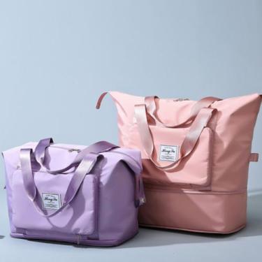 Imagem de Bolsa Viagem Dobrável Grande Compartimento Extra Prova Água - Dobravel