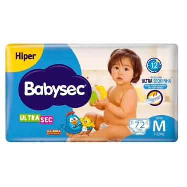 Imagem de Fralda Babysec Galinha Pintadinha Ultra Sec Hiper M 72 Unidades, M, 68