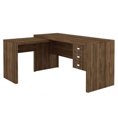 Imagem de Mesa p/Escritório Tecno Mobili ME-4106 Canto Nogal