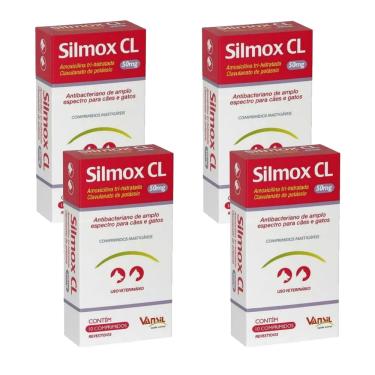 Imagem de Silmox Cl 50mg - 10 Comprimidos Vansil Kit com 4