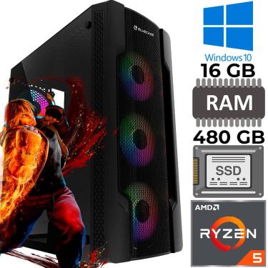 Imagem de Computador Gamer amd Ryzen 5-5600GT, Radeon Vega 7, ssd 480GB, ram 16GB 3200MHz, DDR4, Fonte 500W, Windows