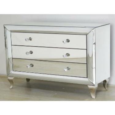 Imagem de Cômoda Decorativa Toda Espelhada Fino Acabamento Luiz xv