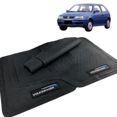 Imagem de Jogo Tapete Gol G3 2000 2001 2002 2003 Borracha Bordado - VOLKSWAGEN