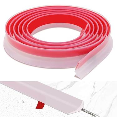 Imagem de Soengsau Descasque e cole o protetor contra respingos para bancada, barreira de barragem de água do chuveiro, tira de vedação de calafetagem à prova d'água para borda de fogão de pia de cozinha e