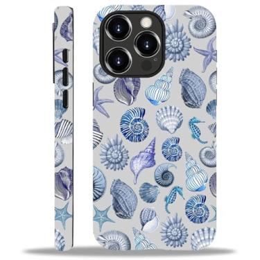 Imagem de Kapadiy Capa para iPhone 12/12 Pro, concha de praia de verão para mulheres e homens, capa protetora de corpo inteiro à prova de choque 2 em 1 de silicone + capa rígida de PC para iPhone 12/12 Pro