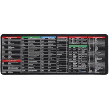 Imagem de Gadpiparty Mouse Pad Extra Com Teclas - Tapete Antiderrapante Para Mesa De Escritório Com Excel/Word - Bordas Costuradas À Prova De Derramamento E Jogos