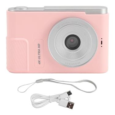 Imagem de Câmera Digital de 48MP, Zoom Digital 4K 16x, Tela de 2,4 Polegadas, Câmera Digital Portátil para Crianças Vlog (Rosa)