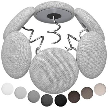 Imagem de Pinos torcidos cobertos de tecido para estofamento, 8 cores, pinos de botão para sofá, saias de cama, capas (12, cinza claro)