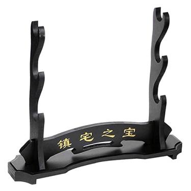 Imagem de JNQLLDS Suporte de espada suporte para espada samurai, suporte para espada samurai, suporte para Katana japonesa, Wakizashi, tanto, cor preta