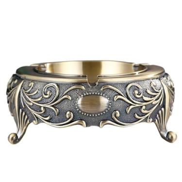 Imagem de Cinzeiro Cinzeiro de metal com padrão exclusivo para escritório, casa, hotel, sala de estar, mesa, cinzeiro Cinzeiro de Mesa