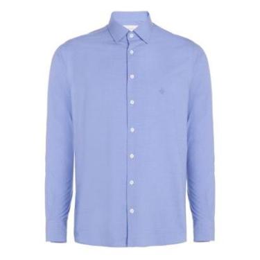 Imagem de Camisa Masculina Dudalina ML Wrinkle Free Comfort Azul Claro - 530103-Masculino