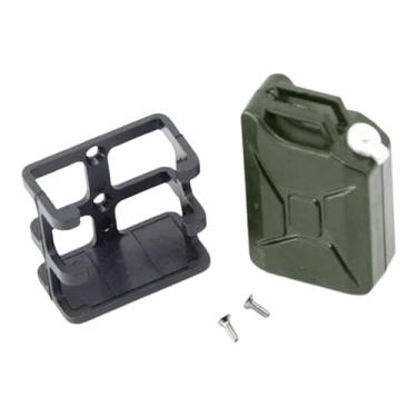 Imagem de Milageto Óleo simulado do tanque de combustível RC Can 1/10 Mini Tanque de combustível estável decoração de rastreador de RC, Verde