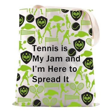 Imagem de Presente esportivo de tênis tênis Is My Jam and I'm Here To Spread It Tote Bag Presente para amantes de tênis, Tennis is My Jam