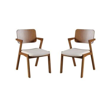 Imagem de Cadeiras Anatômica com Braço em Madeira Maciça - Lótus - Harmonia Salas