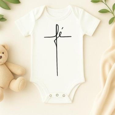 Imagem de Body Personalizado Bebê Fé - Baby da Moda, G (6 a 9 Meses)
