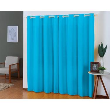 Imagem de Cortina Tecido Oxford 3,00 x 2,50 Sala Quarto Janela para Varão - J H 