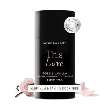 Imagem de Each & Every Desodorante sem alumínio para mulheres e homens - desodorante totalmente natural para pele sensível, verificado por EWG - limpo, sem bicarbonato de sódio, fragrância à base de plantas