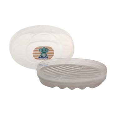 Imagem de Saboneteira Infantil Com Tampa Para Bebê Estampada, Core Branco, Recipiente de Armazenamento de Líquidos