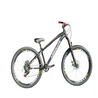 Imagem de Bicicleta Absolute Brutus Preto com Branco 3 Aro 26 Freio a disco Single 1x7 